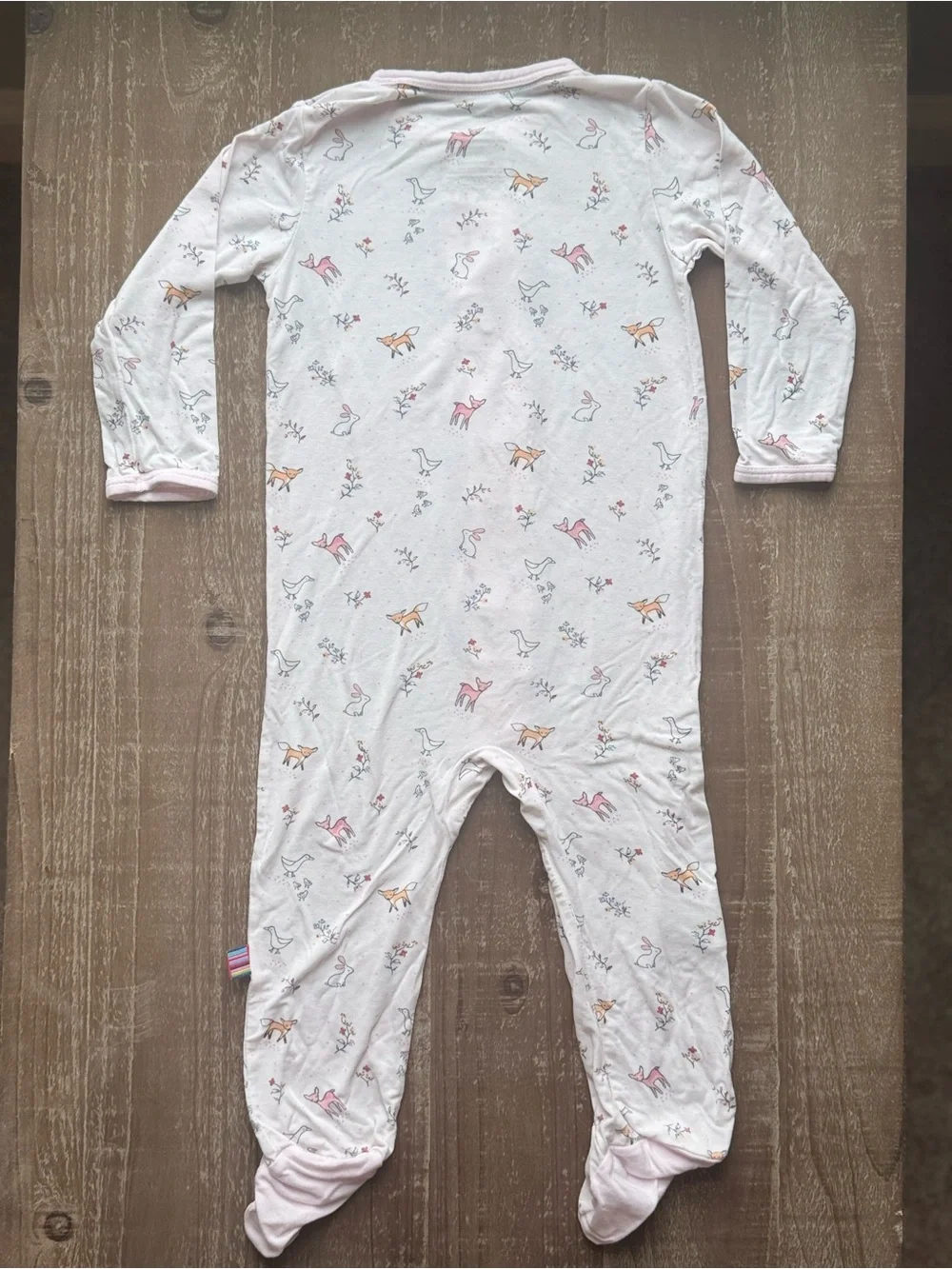 +Magnetic Me Pink Woodland Creatures Footie Sleeper 6-9M Baby Girl Modal